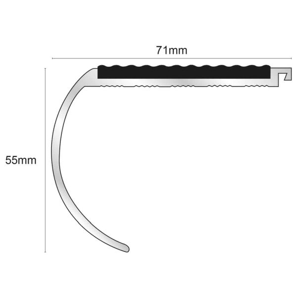 Tredsafe Non Slip Stair Nosing 71mm x 55mm