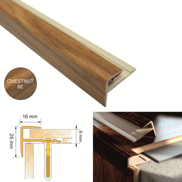 UPVC Push In Profile Stair Nosing for Stair Edges