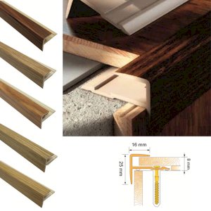 Push In UPVC Stair Nosing for Stair Edges with Laminate and Wood