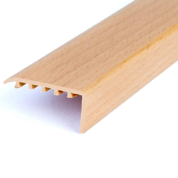 Abrasion Resistance UPVC Stair Nosing for Wooden Edge 