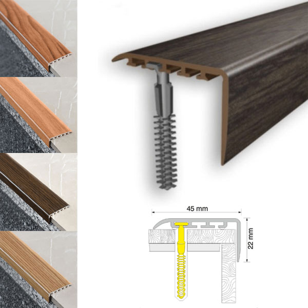 UPVC Stair Nosing Wooden for Perfect Finish 