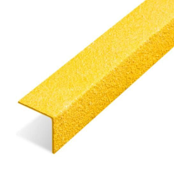 Yellow Corrosion Resistant &  Anti Slip GRP Stair Nosing Cover