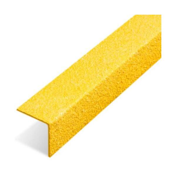 Yellow Corrosion Resistant &  Anti Slip GRP Stair Nosing Cover